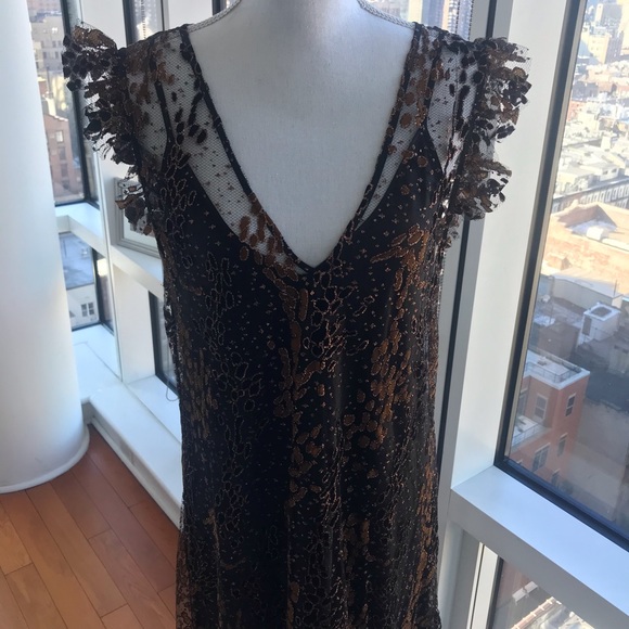 NWT Opening Ceremony Enamel Glitter Maxi Dress - Picture 5 of 8